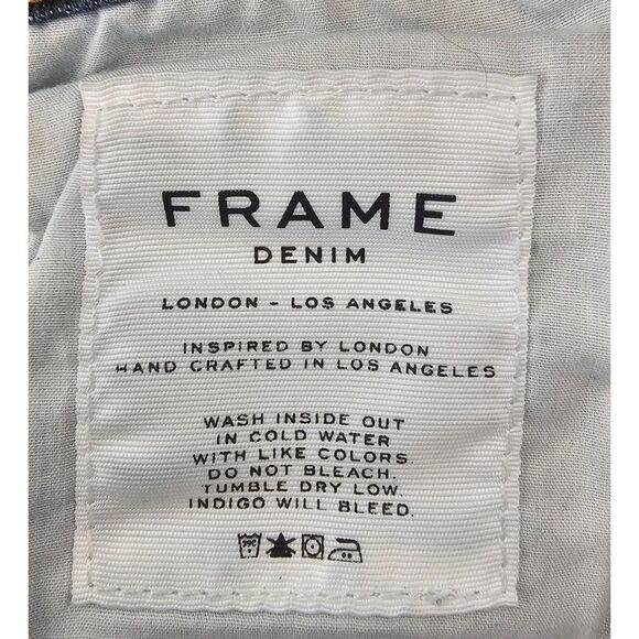 FRAME Le Skinny de Jeanne Jeans 27 | Mid Rise Soft Dark Indigo Eco-Friendly - Picture 6 of 9